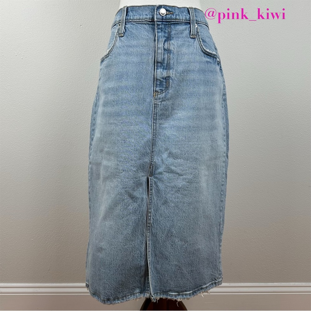 Universal Thread High Rise Denim Midi Skirt - Picture 4 of 15